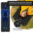 thumbnail image 6 of PowerLix Ultralight and Compact Inflatable Mattress, Camping Sleeping Pad, Thermal Insulation Camping Mattress, Lightweight, All-Weather Camping Pad, Black, 74.8" x 22.8", 6 of 9