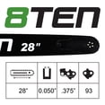 thumbnail image 5 of 8TEN 28" Chainsaw Bar & Chain .050 3/8 93DL for Husqvarna Jonsered MK1010265, 5 of 7