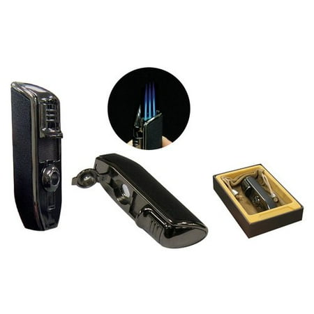 - Prestige Import Group Olympus Triple Torch Lighter with Fold-Out Cigar Bullet Cutter