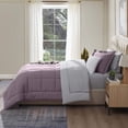 thumbnail image 5 of Virtu Twin XL Comforter Set, Bed in a bag, 7 Pc Reversible Bedding Comforter Set with Sheets, Bedding Set, Grayish Purple, 5 of 7