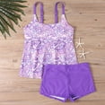 thumbnail image 4 of Qingpeng Womens Two Piece Tankini Swimsuits Colorful Stripe Print Modest Swim Top Boyshort Bathing Suits, 4 of 5