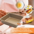 thumbnail image 1 of Loaf Pan Non-stick Carbon Steel Toast Pan Kitchen Baking Mold Tray Toast Pan Kitchen Bakery Seamless Baking Mold, 4 Inch, Gold, Square, 1 of 8