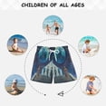 thumbnail image 6 of FORMRS Boys Swim Trunks Quick Dry Mesh Liner Boardshorts Sizes XS-XL, Blue Planet, 6 of 7