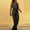 Black, variant on Women's Off-The-Shoulder Sleeveless Solid Color Jumpsuit