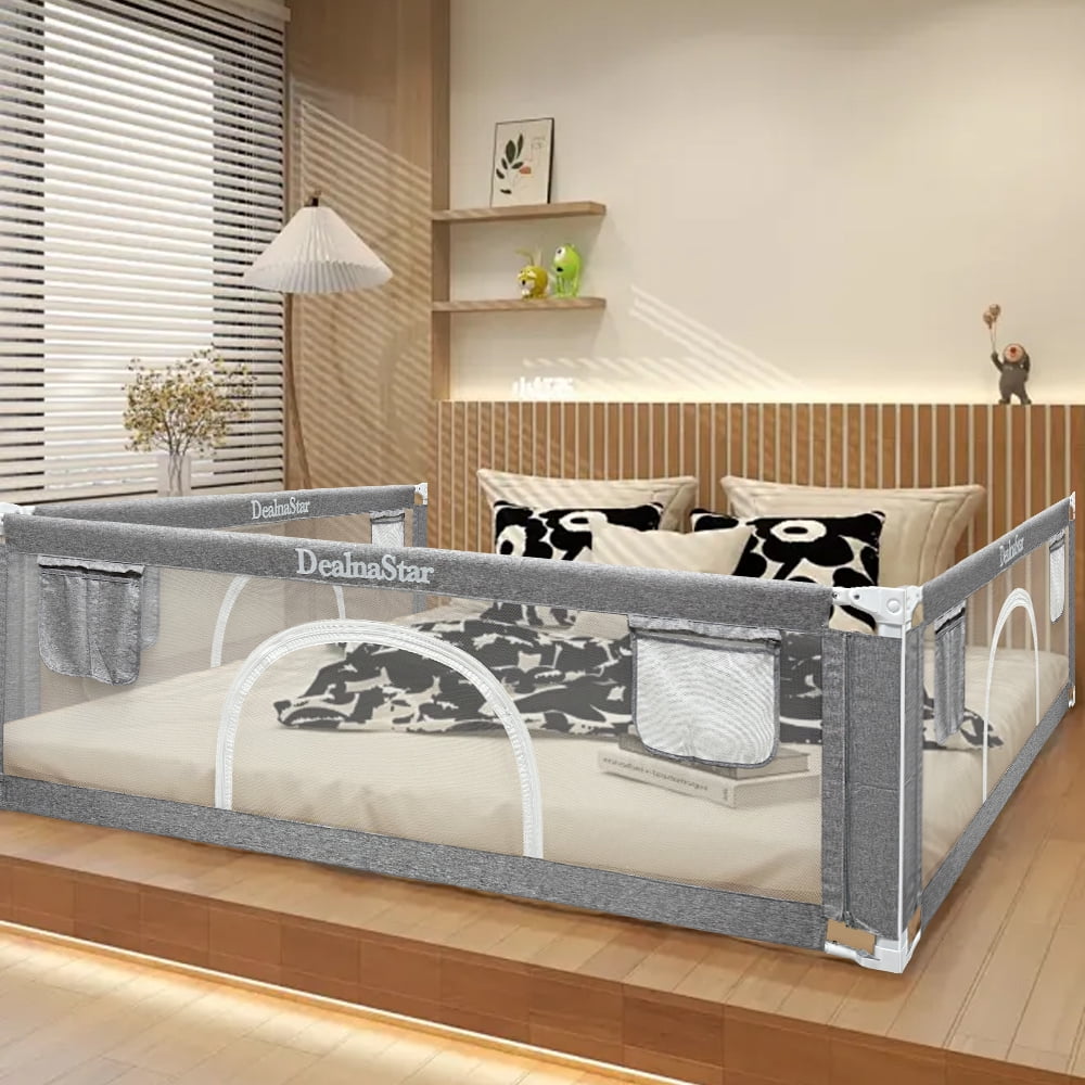 Ubuy Extra Tall Bed Guard Rail Adjustable Extra Long Bed Rails For - Main Image