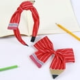thumbnail image 2 of Back to School Bows Hair Clips, Teacher Headband for Women and Pencil Bows for Teacher Appreciation Gifts,Back to School Hair Accessories for Girls Student First Day of School, 2 of 6