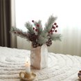 thumbnail image 2 of Artificial Red Berry Christmas Pick – 11.02 in Faux Fruit Cuttings for Tree, Wreath, Garland, Rattan, and Holiday Floral Arrangements, 2 of 5