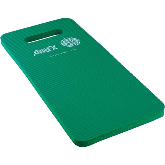 AIREX Premium Seat and Knee Cushion Versatile Comfortable Knee or Seat Pad for Yoga Pilates Exercising Gardening Seating Work 16" x 7.5" Green