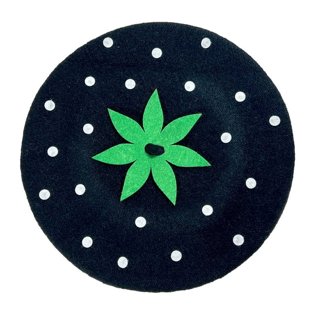 Boina francesa para mujer, suave, transpirable, de pintor, de invierno Negro Adulto