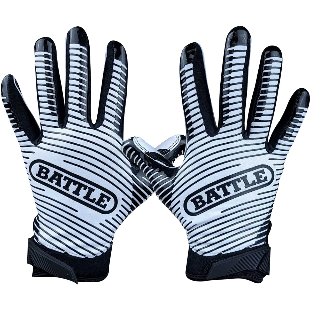 Battle Sports Beware of Dog Doom 1.0 Adult Football Receiver Gloves - Large