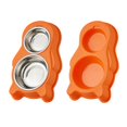 thumbnail image 2 of vnanda Pet Bowl Double Cat Dog Bowl Stainless Steel Non-slip Easy Cleaning Prevents Splashing Protects Cervical Vertebrae Pet Feeder Bowl Heightened Pet Bowl, 2 of 8