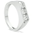 thumbnail image 2 of Pompeii 1 1/2ct Diamond Three Stone Mens Wedding Ring in 14k White or Yellow Gold (H,I1), 2 of 6