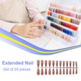 thumbnail image 3 of Jumpingount 24x Extra Long Press on Nails DIY Nail acrílico duradero resistente a los arañazos para salones de manicura Art Full Cover 9 color Type3 NO3, 3 of 6