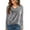 Sequin velvet tops-Gray, variant on Velvet Tops for Women Plus Size Women's Solid Color Velvet Long Sleeved V-neck Top/shirt Red XXL