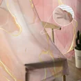 thumbnail image 6 of Pink Gradient Marble Gold Silk Textured Pattern Sheer Curtains for Living Room Voile Tulle Curtain Window Drapes, 6 of 7