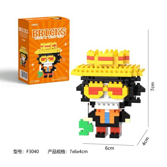 One Piaca Building Blocks Luffy Zoro Building Blocks Anime Action Figures Nami Usopp Toy Kids Toys For Children Birthday Gifts,F3040,With Box