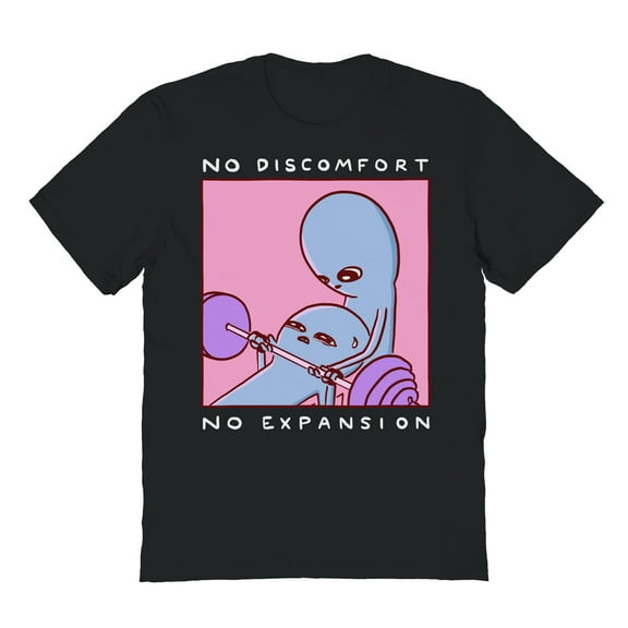 Nathan W Pyle No Discomfort No Expansion2 Graphic Black Men's Cotton T-Shirt