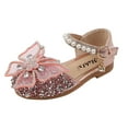 thumbnail image 2 of Herrnalise Infant Kids Baby Girls Pearl Crystal Bling Bowknot Single Princess Shoes Sandals, 2 of 8