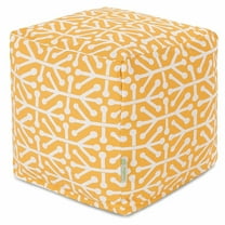 Majestic Home Goods Aruba Bean Bag Pouf Cube, Indoor/Outdoor