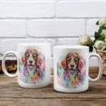 thumbnail image 3 of Hippie Brittany Spaniel Portrait Watercolor Tie-Dye Vintage Styles Mug Brittany Dog Lover Gifts Idea Coffee Tea Cup - 00014, 3 of 4
