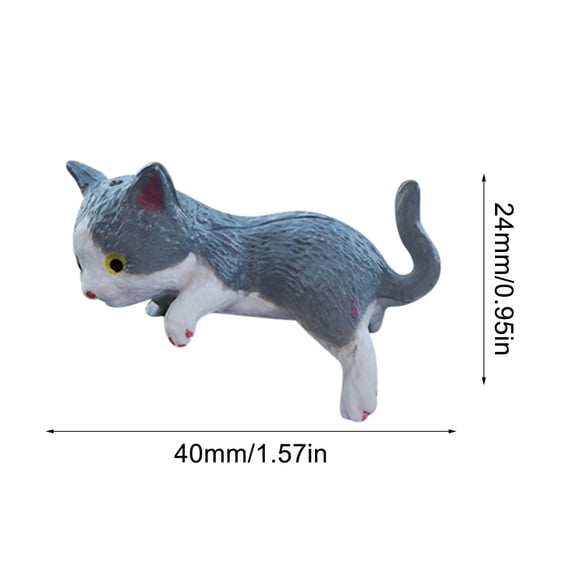 Kieccall Cute Mini Cat Car Dashboard Decoration Plush Stuffed Animal Auto Interior Accessory Gift