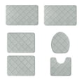 thumbnail image 2 of Fwttom Foam Bath Mat 6 Set Whole Room Bathroom Rugs for 6 PCS Toilet Mats Universal Soft Comfortable Water Absorption Non Slip Thick Machine Washable Easy Dry, 2 of 8