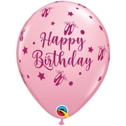 11 inch Qualatex Birthday Ballerina Slippers Latex Balloons (6 Pack) - Party Supplies Decorations