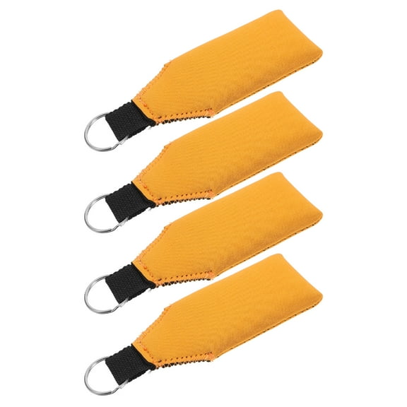 Hemoton 4pcs Floating Keychain for Water Sports - Floatable Key Fob Keychain Buoyant Keychain Key Floating Keyrings for Marine Boat, Fishing, Sailing, Kayakings