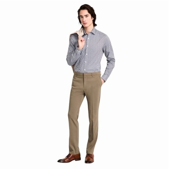 Tommy Hilfiger Mens Modern fit Dress Pants 30 / 30 Green Solid Stretch