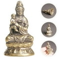 thumbnail image 3 of ColoMX Brass Songzi Guan Yin Ornament Desktop Decor Craft Ornament Decoración del hogar, 3 of 7