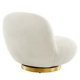 thumbnail image 5 of Modway Kindred Boucle Upholstered Upholstered Fabric Swivel Chair in Gold Ivory, 5 of 8