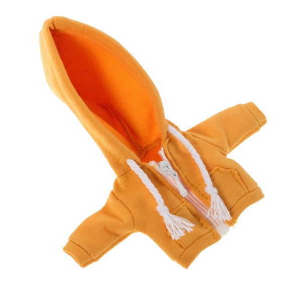 UPOUART Yellow Miniature Doll Hoodie for 12cm Tiny Dolls Cute Clothes Outfit for Decoration and Play Accessories
