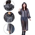thumbnail image 2 of Imperméable Transparent, Poncho de Pluie Eva Réutilisable pour Femmes et Hommes, Vêtements de Pluie Imperméables, Accessoires de Pluie pour la Randonnée, le Cyclisme, le Camping et les Voyages, 2 of 5