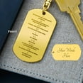 thumbnail image 2 of Ten Commandments Polish Przykazań Bożych Engraved Dog Tag Bible Keychain Stainless Steel or 18k Gold, 2 of 11