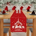 thumbnail image 4 of Jesus Christmas Decorations Table Runner Buffalo Plaid Holy Night Nativity Christ Seasonal Winter Merry Christmas Xmas Kitchen Dining Table Home Decor 13x36 Inch, 4 of 5