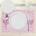 thumbnail image 3 of Ambesonne Girls Place Mats Set of 4, Pink Cartoon, Standard Size, Pink Pale Pink, 3 of 6