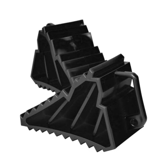 2‑Pack Hard Plastic Trailer Wheel Chocks, Non‑Slip RV ATV Tire Stoppers