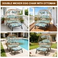 thumbnail image 3 of FKSLIFE 2 Person Wicker Egg Chair With Ottoman Cushion Large Egg Basket Chair With Footrest For Outdoor Indoor Patio Balcony Garden, 3 of 8