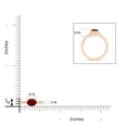 thumbnail image 4 of ANGARA Natural East-West Oval Ruby Solitaire Ring with Diamonds in 14K Rose Gold for Women (Size-6x4mm) | July Birthstone Jewelry for Her | Natural Ruby Rings, 4 of 8