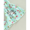 thumbnail image 6 of Toddler Kid Baby Girls Western Outfits Short Sleeve T-shirt Tops +Cow Print Flared Pants Summer Country Clothes, 6 of 7