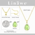 thumbnail image 2 of Linawe Gold Crystal Diamond Necklaces for Women Trendy, Green Moissanite Birthstone Choker Preppy Pendant Necklace Statement Long Aesthetic Gemstone Jewelry Set, 2 of 5