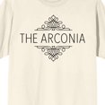 thumbnail image 2 of Only Murders In The Building Arconia Swirl Design Crew Neck Short Sleeve Men's Natural T-shirt-XL, 2 of 4