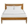 thumbnail image 1 of Pemberley Row Solid Wood Castanho Oak Queen Panel Bed Rectangular 43.5" x 63.25" x 89" Unassembled, 1 of 6
