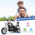 thumbnail image 3 of Moto en Estilo Chopper Costway Moto Montable Alimentada a Batería Blanco, 3 of 8