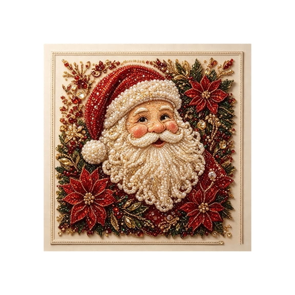 Pearl Art Christmas DIY Craft Kit Decoration Set, Holiday Handmade Ornament Making Supplies, Creative Christmas Art Project Kit for Home Decor, Festive Seasonal Craft Activity Gift for Adults