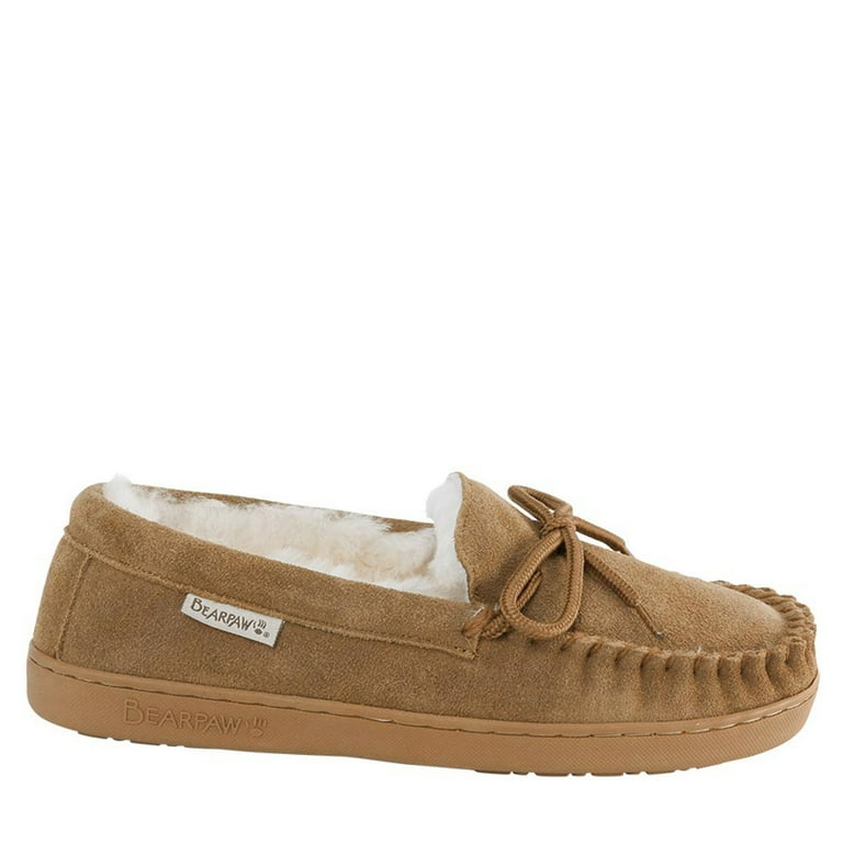 Bearpaw Men's Moc II Slippers with Full Sheepskin Lining, Classic