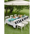 thumbnail image 4 of Outdoor Tablecloth with Umbrella Hole for Patio/Picnic/Party/Camping, Country Sunflowers Waterproof Table Cloth Rectangle Table Cover Washable, Welcome Rustic Truck Floral Farmhouse (60"x 84"), 4 of 8