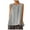 Grey, variant on Workout Set Exercise Top Women Women's Casual Sleeveless Tank Top Round Neck Loose Fit Solid Color Linen Blend Camisole
