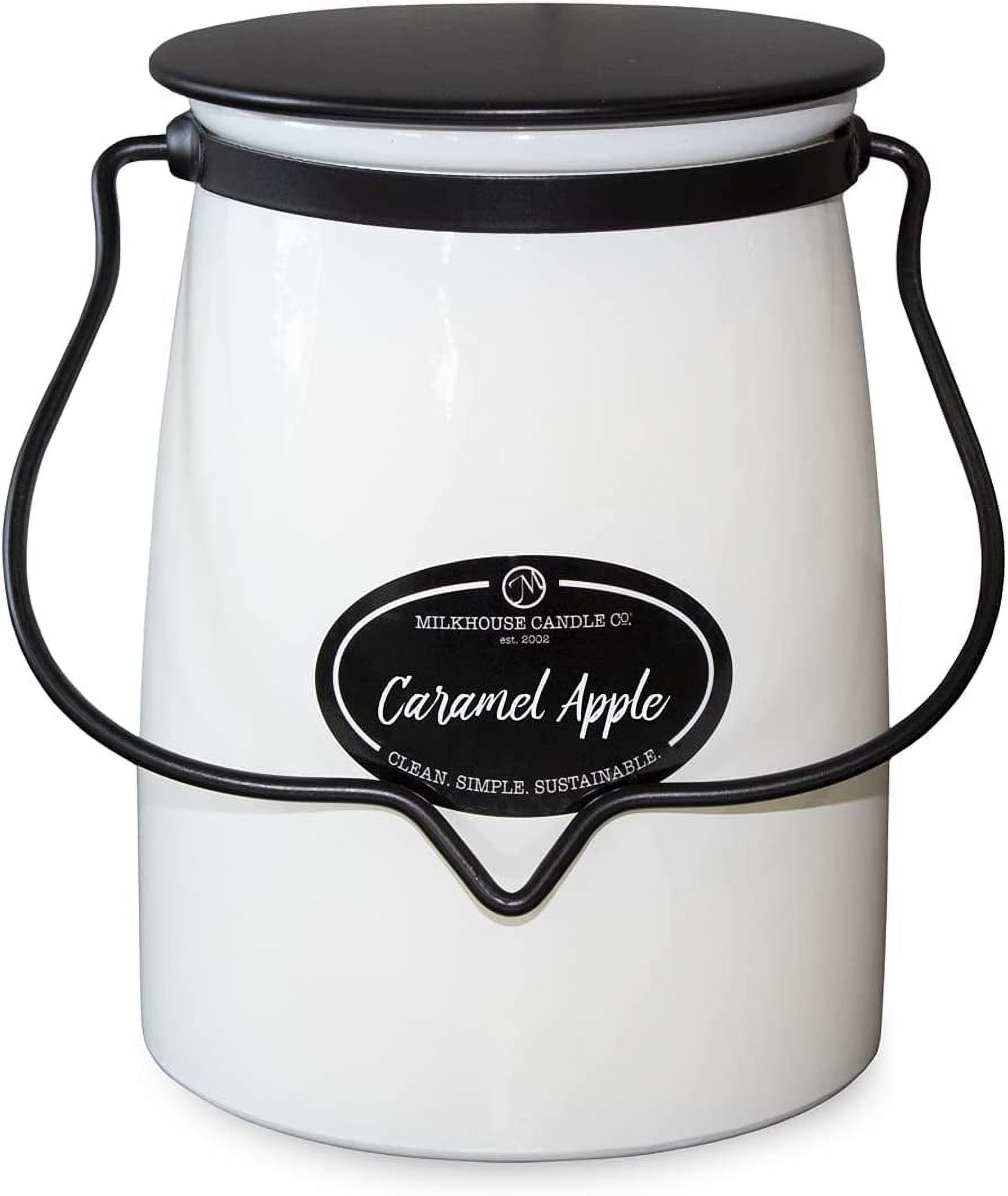 Milkhouse Candle Company, Creamery Scented Soy Candle: Butter Jar Candle, Caramel Apple, 22-Ounce