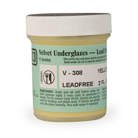 UPC: 0039672374041 | Amaco Velvet Underglaze  2 oz.  Yellow